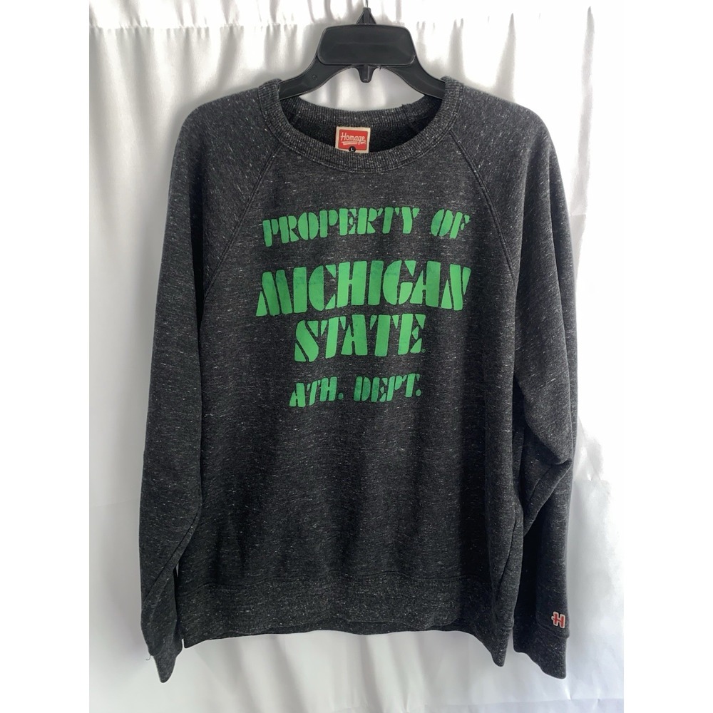 Homage Property Of Michigan State Ath Dept‎ Spartans Crewneck Sweatshirt Large